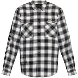 Amiri, Heren, Overhemden, Zwart, Maat: 3XL Flanel,