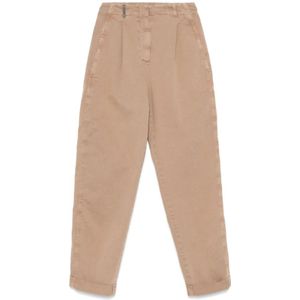 Peserico, Dames, Broeken, Beige, Maat: L Katoen,