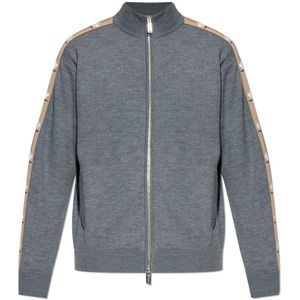 Dsquared2, Heren, Truien, Grijs, Maat: M Wol,