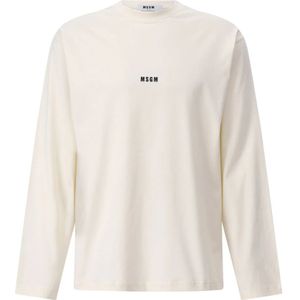 Msgm, Heren, Tops, Wit, Maat: S