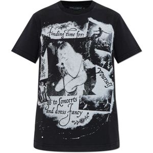 Dolce & Gabbana, Dames, Tops, Zwart, Maat: XS Katoen,