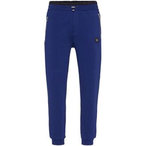 Philipp Plein, Heren, Broeken, Blauw, Maat: 3XL Katoen,