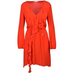 Patrizia Pepe, Dames, Jurken, Rood, Maat: S Viscose,