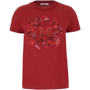 Max Mara, Dames, Tops, Rood, Maat: XS Katoen,