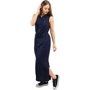 Lacoste, Dames, Jurken, Blauw, Maat: XL Piqué,