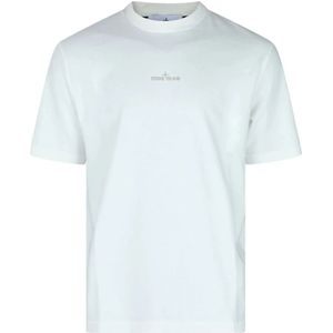 Stone Island, Heren, Tops, Wit, Maat: S Katoen,