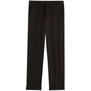 Fay, Heren, Broeken, Zwart, Maat: W32 Leer,