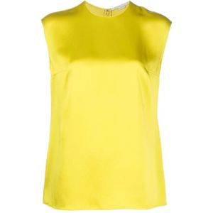 Stella McCartney, Dames, Tops, Geel, Maat: S Satijn,