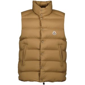 Moncler, Heren, Jassen, Beige, Maat: M Nylon,