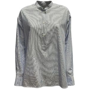 Lis Lareida, Dames, Blouses & Shirts, Blauw, Maat: XL Katoen,