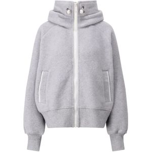 Canada Goose, Dames, Sweatshirts & Hoodies, Grijs, Maat: M Wol,