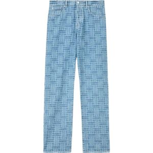 Kenzo, Heren, Jeans, Blauw, Maat: W32 Leer,