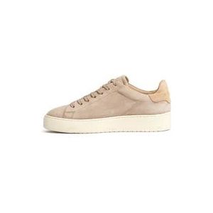 Hogan Beige Sneakers Leer Suède Zachte Zool , Beige , Dames , Maat: 37 1/2 EU