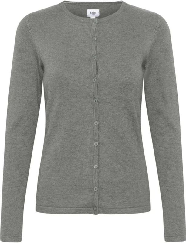Saint Tropez - Mila - Cardigan - Mist Grey Melange - 80% Viscose, 20% Polyamide