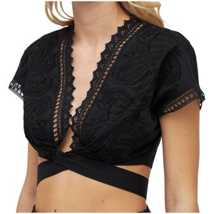 Ermanno Scervino, Dames, Tops, Zwart, Maat: M Katoen,