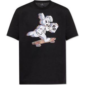 PS By Paul Smith, Heren, Tops, Zwart, Maat: L Katoen,