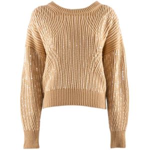 Nenette, Dames, Truien, Bruin, Maat: M Wol,