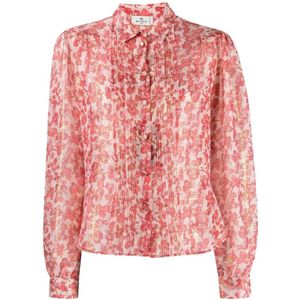 Etro, Dames, Blouses & Shirts, Roze, Maat: S