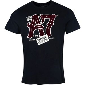 Barbour, Heren, Tops, Zwart, Maat: L Katoen,