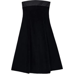 Emporio Armani, Dames, Jurken, Zwart, Maat: XS Viscose,