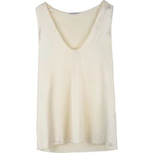 Patrizia Pepe, Dames, Tops, Beige, Maat: M Viscose,