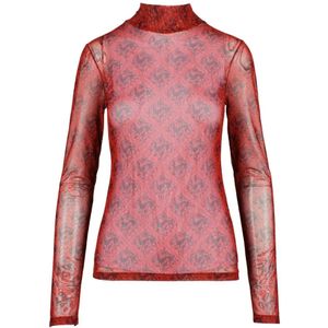 Trussardi, Dames, Tops, Rood, Maat: S Polyamide,