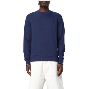 Fred Perry, Heren, Sweatshirts & Hoodies, Blauw, Maat: S Katoen,
