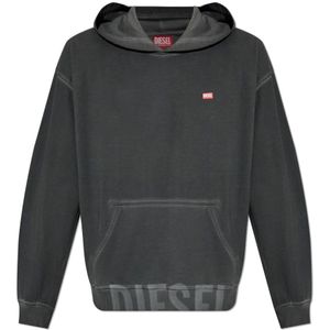 Diesel - S-Boxt-Hood-T4 - Sweatshirt - Grijs - Oversized Cut