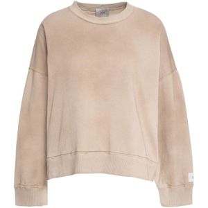 8Pm, Dames, Sweatshirts & Hoodies, Beige, Maat: M Katoen,