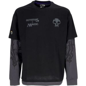 Octopus, Heren, Tops, Zwart, Maat: XS Katoen,