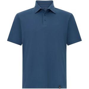 Boggi Milano - Polo Shirt - Blauw - Heren - Stretch Supima Katoen