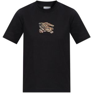 Burberry, Dames, Tops, Zwart, Maat: S Katoen,