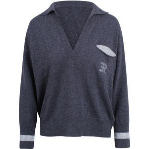 Ermanno Scervino, Dames, Truien, Grijs, Maat: XS Wol,