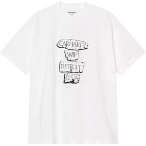 Carhartt Wip, Heren, Tops, Wit, Maat: XL Katoen,