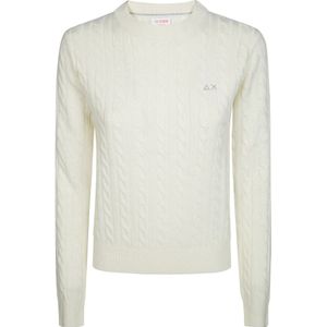 Sun68, Dames, Truien, Wit, Maat: L