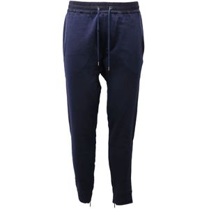 Paolo Pecora, Heren, Broeken, Blauw, Maat: L Katoen,