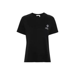 Chloé T-Hemden , Black , Dames , Maat: M