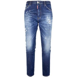 Dsquared2, Heren, Jeans, Blauw, Maat: M Katoen,