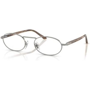 Persol - Grijs - Optisch Montuur - 55 mm - Metaal - Verstelbare Neuskussentjes
