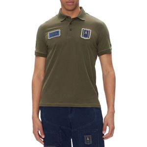 Aeronautica Militare, Heren, Tops, Groen, Maat: S Denim,