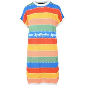 Love Moschino, Dames, Jurken, Veelkleurig, Maat: M Katoen,