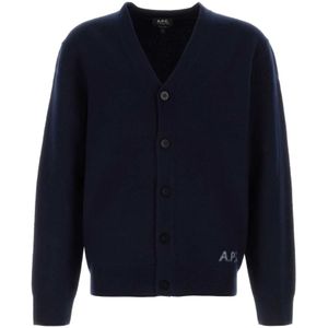 A.p.c., Heren, Truien, Blauw, Maat: M Wol,