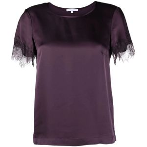 Patrizia Pepe, Dames, Tops, Paars, Maat: S Viscose,