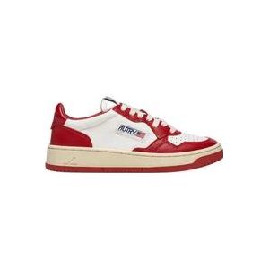 Autry Vintage stijl lage sneakers , Red , Heren , Maat: 41 EU