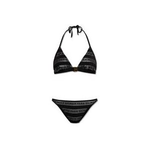 Balmain Bikini met logo , Black , Dames , Maat: XS