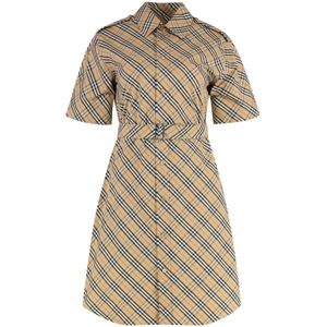 Burberry, Dames, Jurken, Beige, Maat: XS Katoen,
