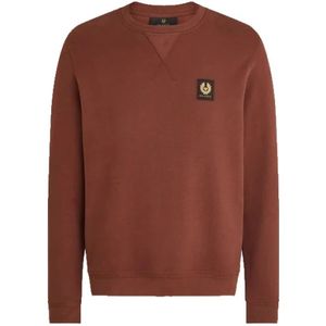 Belstaff, Heren, Sweatshirts & Hoodies, Bruin, Maat: M Katoen,