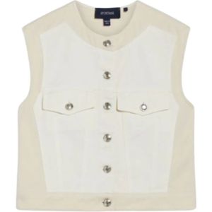 Sportmax, Dames, Jassen, Wit, Maat: S Katoen,