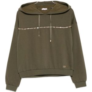 Liu Jo, Dames, Sweatshirts & Hoodies, Groen, Maat: L