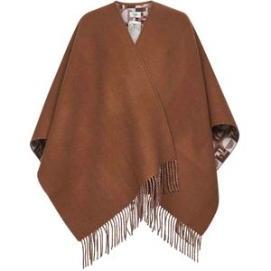 Fendi, Dames, Jassen, Bruin, Maat: ONE Size Wol,